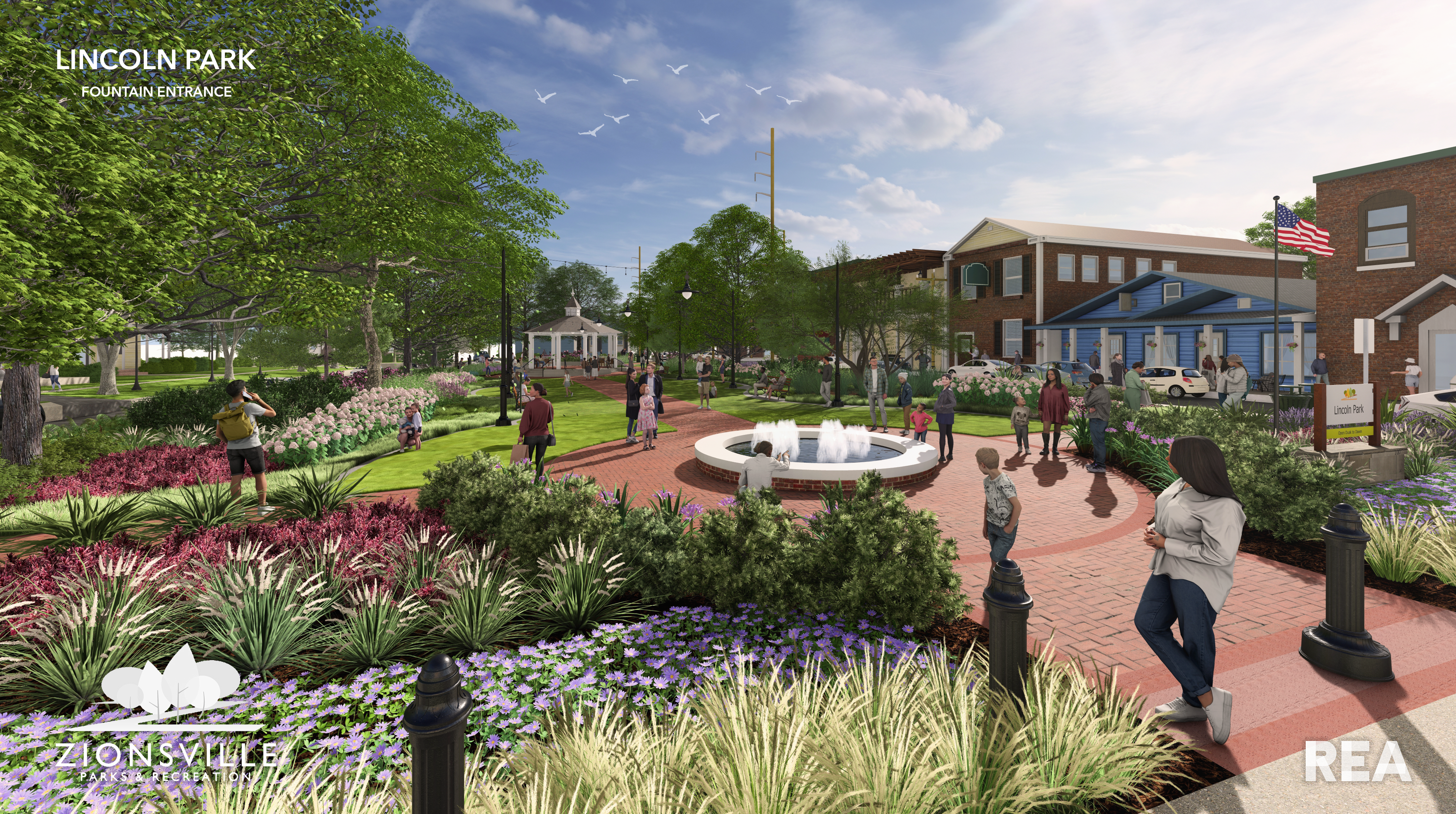 Lincoln Park Fountain Entrance